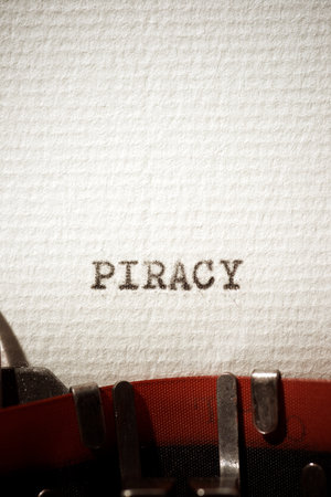 Piracy word written with a typewriter.の写真素材