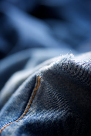 Close-up of an old cowboy pants.の写真素材