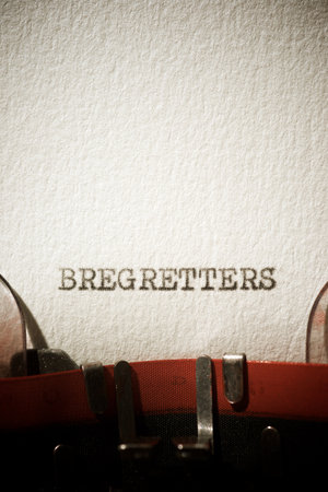 Bregretters word written with a typewriter.の写真素材