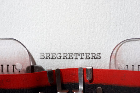 Bregretters word written with a typewriter.の写真素材