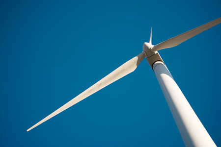 Wind turbine generator for sustainable electrical energy productionの写真素材