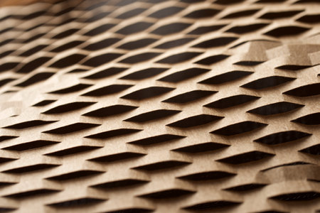 Abstraction created with the close-up of a cardboard used to pack delicate objects.の写真素材