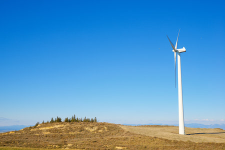 Wind turbine generator for clean electrical energy productionの写真素材