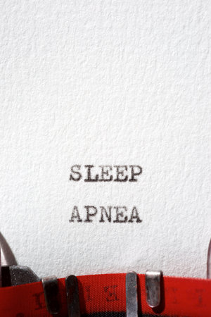 Sleep apnea text written with a typewriter.の写真素材