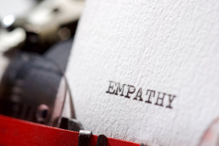 Empathy word written with a typewriter.の写真素材