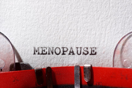 Menopause word written with a typewriter.の写真素材