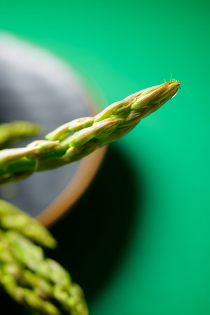 Close-up of a group of wild asparagusの写真素材