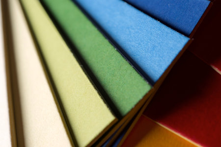 Color swatch to choose the right color for paintingの写真素材