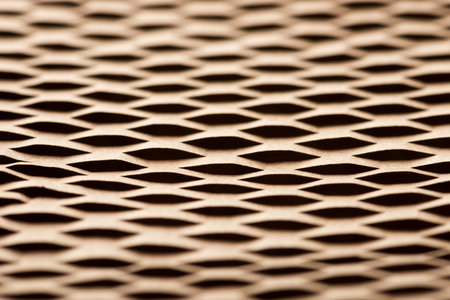 Abstraction created with the close-up of a cardboard used to pack delicate objects.の写真素材