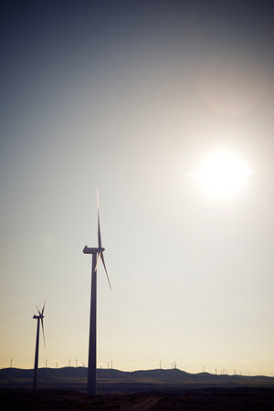 Wind turbine generators for sustainable electrical energy productionの写真素材