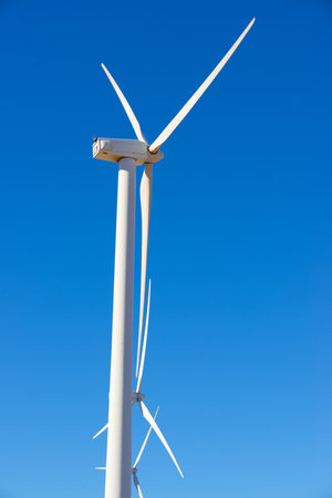 Wind turbines generators for clean electrical energy productionの写真素材