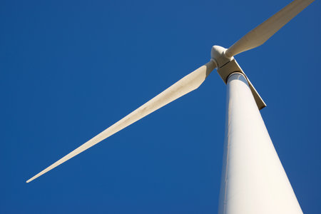 Wind turbine generator for sustainable electrical energy productionの写真素材