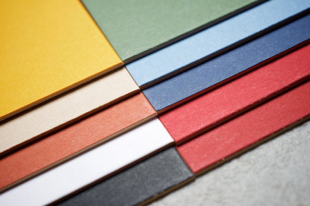 Color swatch to choose the right color for paintingの写真素材
