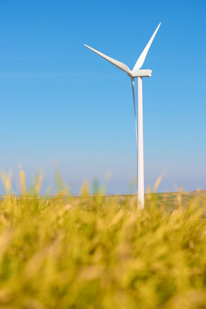 Wind turbine generator for sustainable electrical energy production in Spainの写真素材