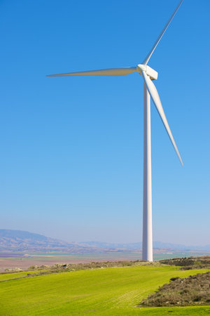 Wind turbine generator for sustainable electrical energy production in Spainの写真素材