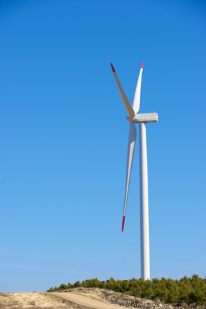 Wind turbine generator for sustainable electrical energy production in Spainの写真素材