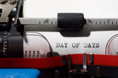 Day of days text written with a typewriter.の写真素材
