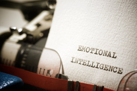 Emotional intelligence text written with a typewriter.の写真素材