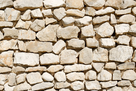 Texture of an old stone wall in Spainの写真素材