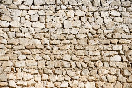 Texture of an old stone wall in Spainの写真素材