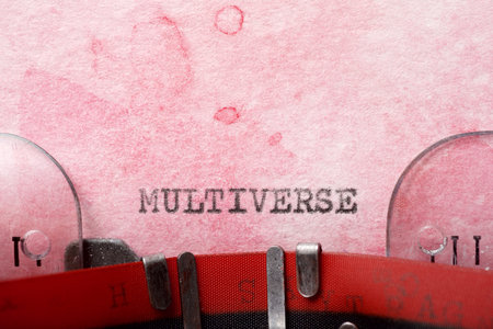 Multiverse word written with a typewriter.の写真素材