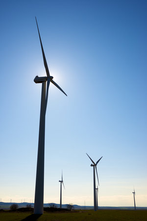 Wind turbine generators for sustainable electrical energy productionの写真素材