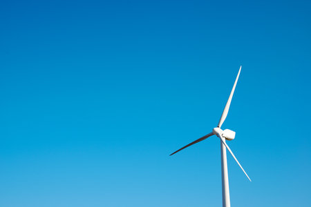Wind turbine generator for clean electrical energy productionの写真素材