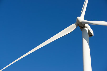 Wind turbine generator for sustainable electrical energy productionの写真素材