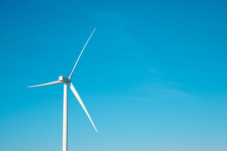 Wind turbine generator for sustainable electrical energy production in Spainの写真素材