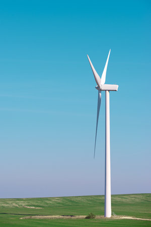 Wind turbine generator for sustainable electrical energy production in Spainの写真素材