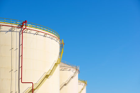 Large tanks for fuel storage in Spainの写真素材
