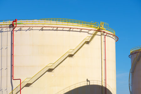 Large tanks for fuel storage in Spainの写真素材