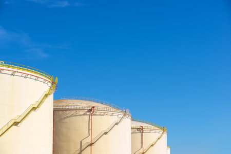 Large tanks for fuel storage in Spainの写真素材