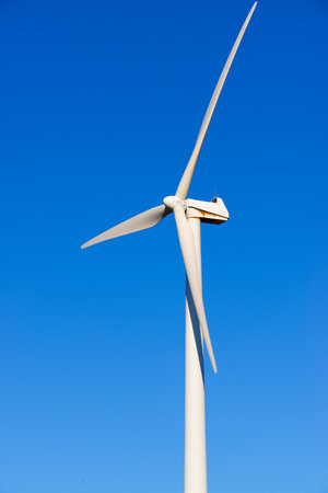 Wind turbine generator for green electrical power production in Spainの写真素材
