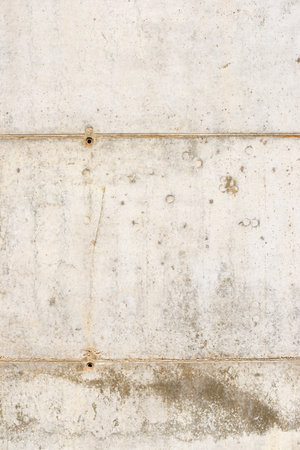 Texture of an old and weathered reinforced concrete wall.の写真素材
