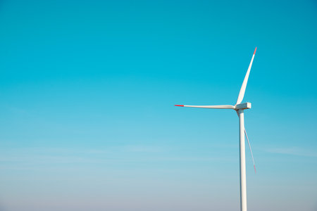 Wind turbine generator for sustainable electrical energy production in Spainの写真素材