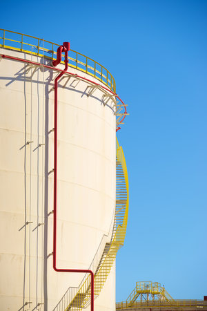 Large tanks for fuel storage in Spainの写真素材