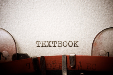 Textbook word written with a typewriter.の写真素材