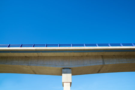 Close-up of a highway bridge in Spainの写真素材