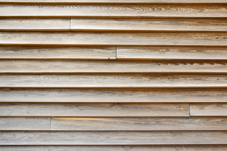 Front view of a wood facade in Spain.の写真素材