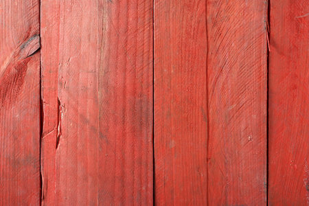 Front view of a red wood tableの写真素材