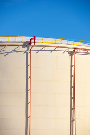 Large tanks for fuel storage in Spainの写真素材