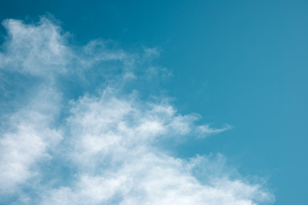 Close up of green sky with clouds in Spainの写真素材