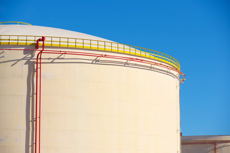 Large tanks for fuel storage in Spainの写真素材
