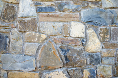 Texture of an old stone wall in Spainの写真素材