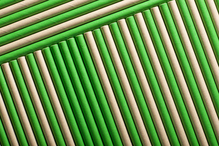 Close-up of disposable drinking straws made of cardboardの写真素材