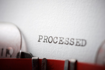 Processed word written with a typewriter.の写真素材