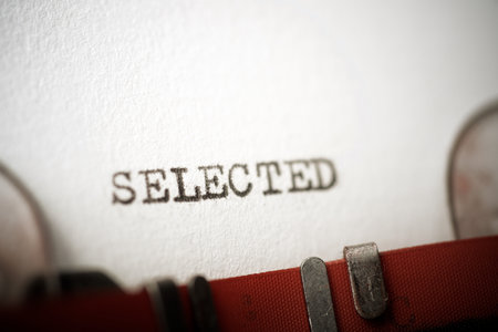 Selected word written with a typewriter.の写真素材