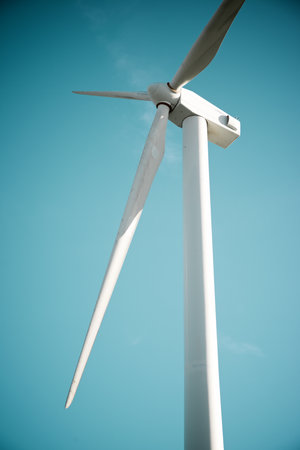 Wind turbine generator for sustainable electrical energy production in Spainの写真素材