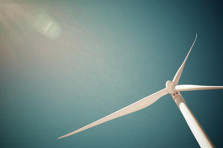 Wind turbine generator for sustainable electrical energy production in Spainの写真素材